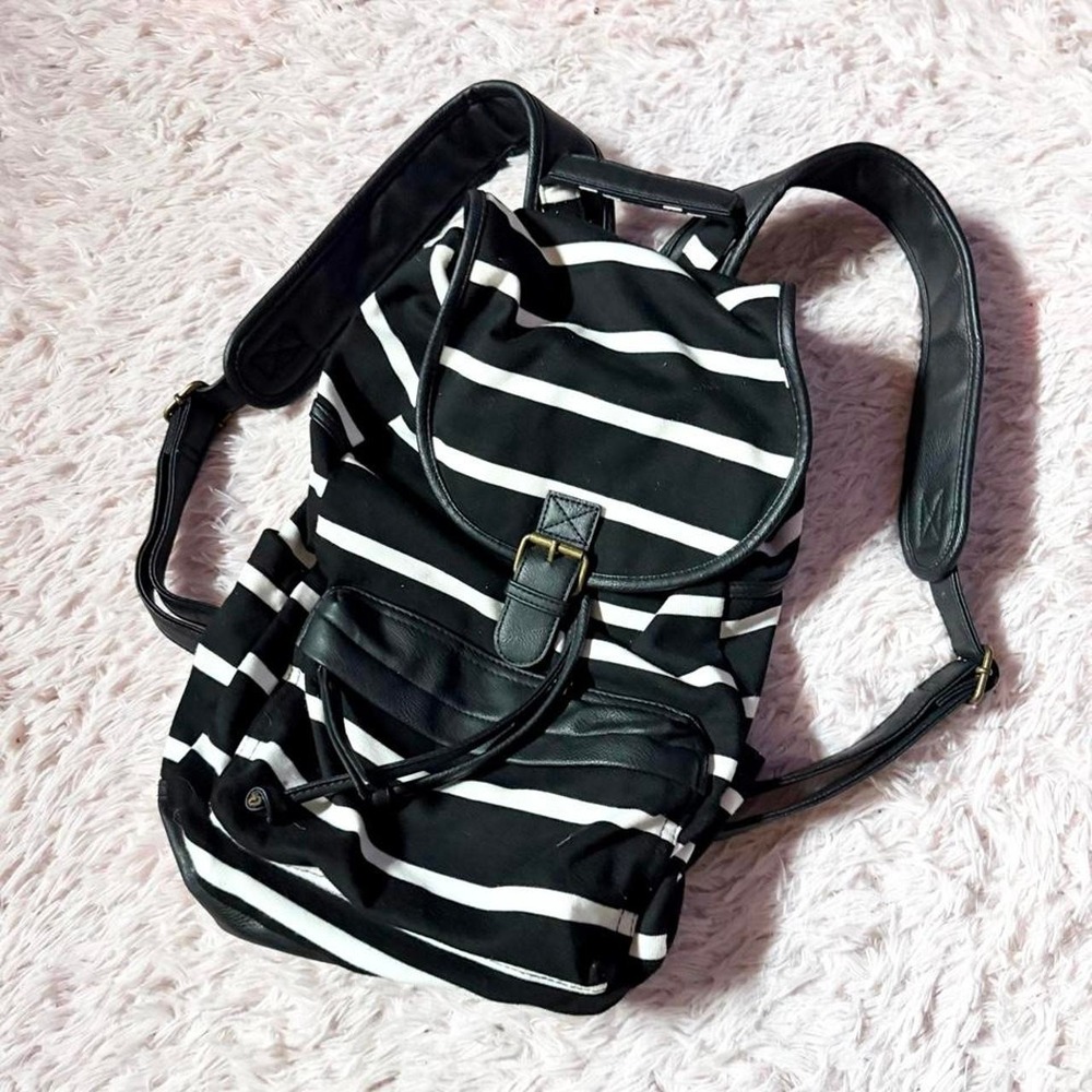 Striped Whimsygoth Punk Hipster Cargo Edgy Indie Skater Grunge Backpack Purse